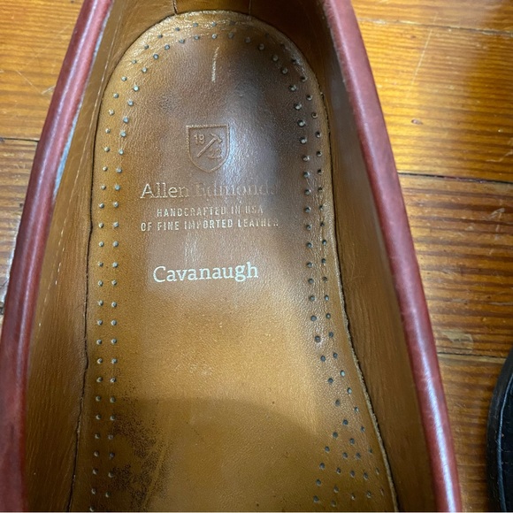 Allen Edmonds men's "Cavanaugh" dress penny loafers maroon/oxblood sz 12 - Picture 9 of 12